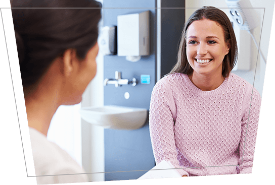 Smiling dental patient
