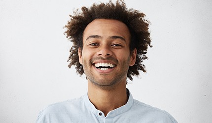 Young man with healthy smile