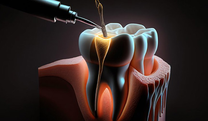 Digital image of a root canal 