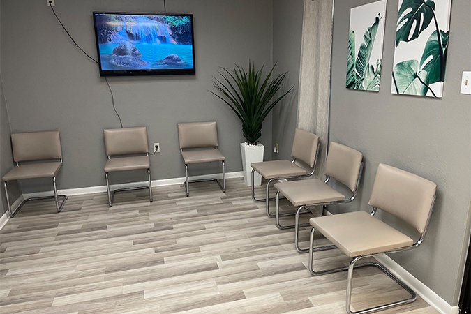 Dental office waiting room