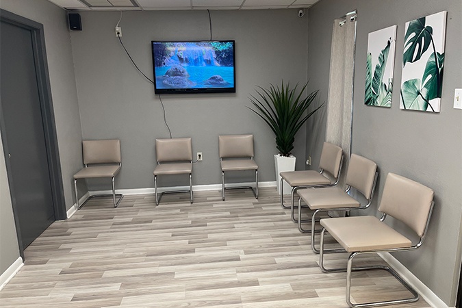 Dental office waiting room