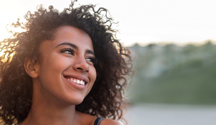 Woman smiling